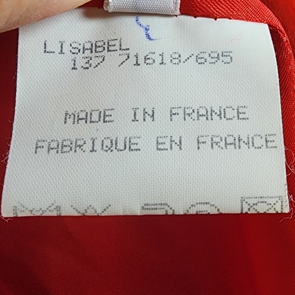 Vtg Bernard Zins Paris Women's Sz 8 Red Cashmere Wool Blazer Jacket Old Money - Picture 13 of 16